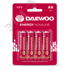 Элемент питания LR03 (AAА) DAEWOO Energy Alkaline блистер, 4 шт. JazzWay 5029903