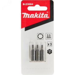 Насадка бита HEX2.5, 25 мм, C-form, 3 шт. Makita B-23684