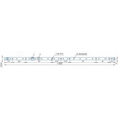 Модуль светодиодный LINE 470x11.6 AL1 2x9 Lumileds 2835 CRI80 5000K DL250 Аргос-Электрон MOD4702951