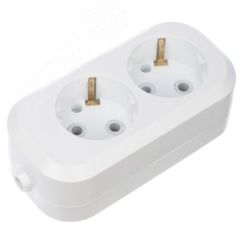 Колодка 2 гнезда с заземлением REXANT 11-8702