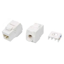 Вставка Keystone Jack RJ-45(8P8C)кат 5eToollessбелая Hyperline KJ8-8P8C-C5e-180-TLS-WH