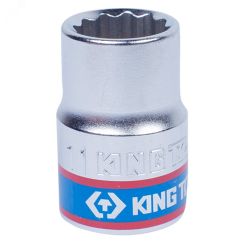 Головка торцевая стандартная двенадцатигранная 3/8', 11 мм King Tony 333011M