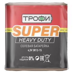Батарейка Трофи 3R12-1S SUPER HEAVY DUTY Zinc (10/100/4800) ЭРА C0034622