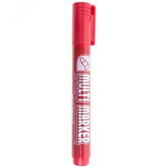 Маркер Crown ''Multi Marker'' 3 мм, красный REXANT 08-8603