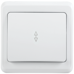 VEGA Выключатель 1-клавишный проходной 10А ВСп10-1-0-ВБ белый IEK
