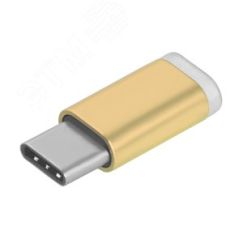 Переходник USB Type C М на Micro USB 2.0 F, золотистый Greenconnect GCR-UC3U2MF-G