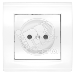 Розетка Бриллиант без заземления с защитной шторкой белая Универсал 7947595