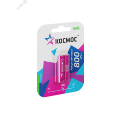 Аккум. 800мАч R03 NiMH (2хбл) КОСМОС KOCR03NIMH(800MAH)