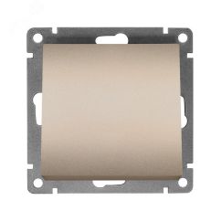 Выключатель одноклавишный серия Афина, с/у, 10А, 220В, шампань (еврослот) Универсал A0021-Br