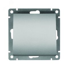 Выключатель одноклавишный серия Афина, с/у, 10А, 220В, серебро (еврослот) Универсал A0021-S