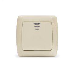 Маргарита выключатель одноклавишный с подсветкой  с/у, 10А, 220В, сл.кость (ivory) (еврослот) Универсал М0121-I