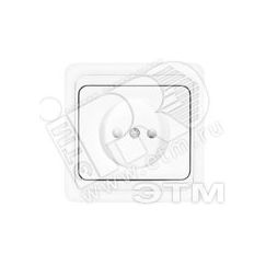 Розетка Валери без заземления с защитной шторкой белая Универсал В0022x