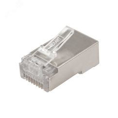 Разъем сетевой LAN на кабель. штекер 8Р8С (Rj-45) под обжим в экране (10шт), REXANT 06-0082-A10