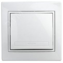 Выключатель Intro Plano 1Э-101-01 одноклавишный 10А-250В, IP20, СУ, без лапок, белый ЭРА Б0053950