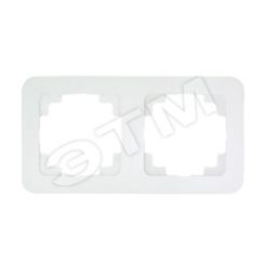 Lillium Рамка 2 поста белая Makel 71012