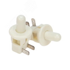 Выключатель-кнопка 250V 2.5А (2с) ON-(OFF) Б/Фикс белый (мебельная) REXANT 36-3020