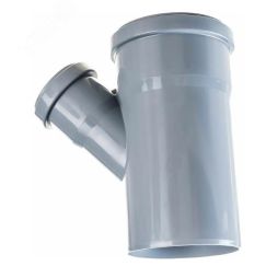 Тройник канализационный (полипропилен) 75x50/45град. PRO AQUA 207545