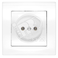 Розетка Бриллиант без заземления белая Универсал 7947588