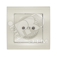 Розетка Бриллиант без заземления слоновая кость Универсал 7948806