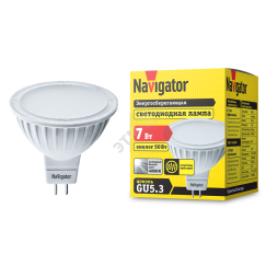 Лампа светодиодная LED 7вт 230в GU5.3 белая Navigator Group 94245
