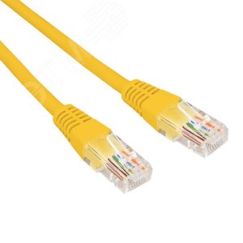 Патч-корд U/UTP CAT 6, RJ45-RJ45, 26AWG, LSZH, желтый, 0.5м, REXANT 02-0295-05