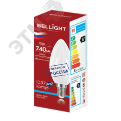 Лампа светодиодная LED С37 10W E14 6500К BELLIGHT 86853383