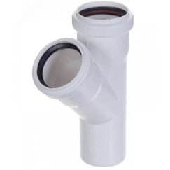 Тройник для малошумной канализации 50x50 мм 45 град. PRO AQUA ST205545W
