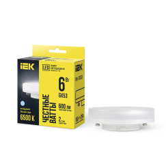 Лампа светодиодная T75 таблетка 6Вт 230В 6500К GX53 IEK