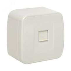 Розетка Минск Phone 1-местная ОП белая EKF EGT01-034-10
