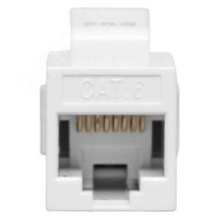 Адаптер проходной TERACOM PRO Cat.6 неэкранированный RJ45-RJ45 тип Keystone белый EKF TRP-INLC-KSTN-6UTP-WH