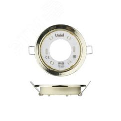 Светильник ультркий встраиваемый В составе набора из 10шт GX53/H2 GOLD 10 PROM Корпус золото Картон Uniel UL-00005053
