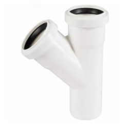 Тройник для малошумной канализации 40x40 мм 45 град. PRO AQUA ST214445W