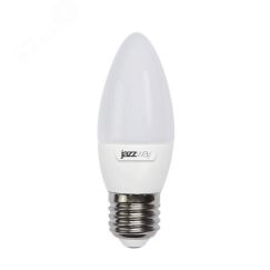 Лампа светодиодная LED 9Вт Е27 теплый белый матовая свеча JazzWay 5001923A