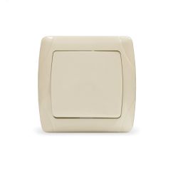 Маргарита выключатель одноклавишный  с/у, 10А, 220В, сл.кость (Ivory) (еврослот) Универсал М0021-I