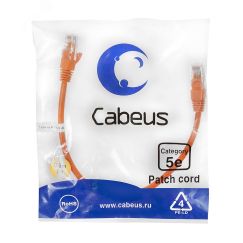 Патч-корд U/UTP, категория 5е, 2xRJ45/8p8c, неэкранированный, оранжевый, LSZH, 0.3м Cabeus PC-UTP-RJ45-Cat.5e-0.3m-OR-LSZH