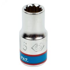 Головка торцевая стандартная двенадцатигранная 1/4', 6 мм King Tony 233006M