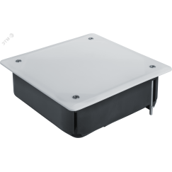 Коробка NSS-DB-HW-115-115-45-BL распаячная скрытого монтажа с мет. лапками и крышкой черная 115х115х45 Navigator Group 93765