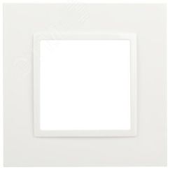 Рамка для розеток и выключателей Elegance 14-5011-01 Classic, на 1 пост, белый ЭРА Б0060571