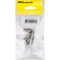 Разъем антенный на кабель, штекер F для кабеля RG-6, 5шт PROconnect REXANT 05-4003-4-9