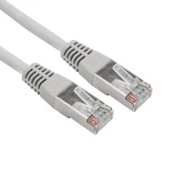 Патч-корд FTP категория 5e LSZH, длина 0,5 метра, экранированный, серый, REXANT 18-8001-1