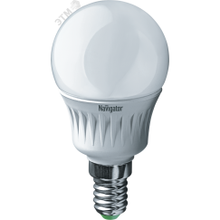 Лампа светодиодная LED 5вт E14 теплая шар Navigator Group 94476