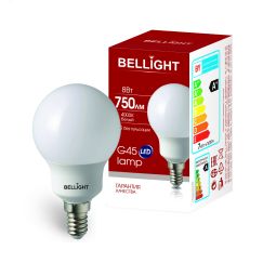 Лампа светодиодная LED 8Вт 4000K 750Лм E14 Шар BELLIGHT 88297878