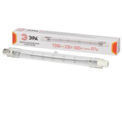 Лампа галогенная J118-500W-R7s-230V (галоген J118 500Вт нейтр R7s) (10/500/18000) ЭРА Б0048495