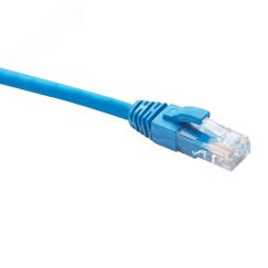 Шнур коммутационный U/UTP категория 5e LSZH нг(А)-HF 0,3 м, синий DATAREX Datarex DR-181503