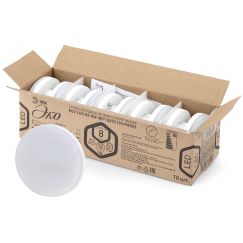 Лампа светодиодная ECO LED GX-8W-827-GX53 (10-PACK) (диод таблетка 8Вт тепл GX53) (10/100/6300) ЭРА Б0036547