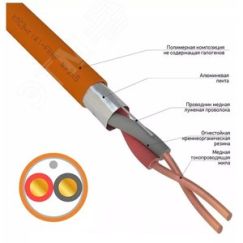 Кабель огнестойкий КПСЭнг(А)-FRLS 1x2x1,50 кв.мм, 200 м, REXANT 01-4905-1