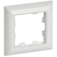 BRITE Рамка 1-местная РУ-1-Бр белый/белый IEK