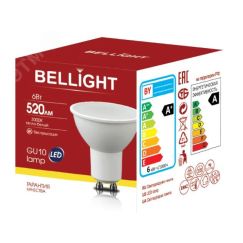 Лампа светодиодная LED 6Вт 3000K 520Лм GU10 Bellight BELLIGHT 88297900