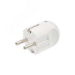 Вилка Евро прямая с з/к 16А белая REXANT REXANT 16-0732