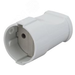 Розетка кабельная б/з прямая 10A белая (24/384/4608) Rx1-W ЭРА Б0039680